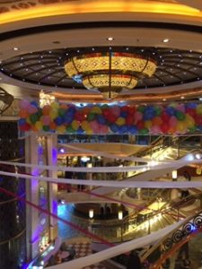 balloon drop on Princess Cruises