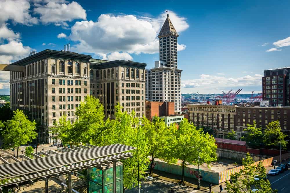 View of buildings near Pioneer Square