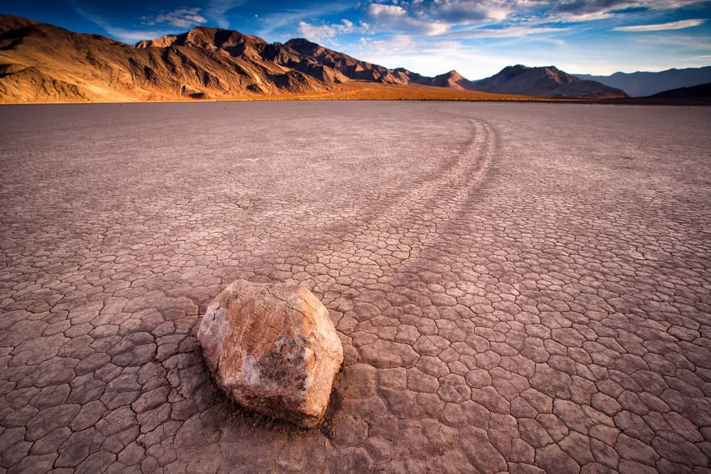 sunset view of The Racetrack Playa